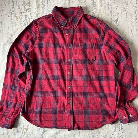 Eddie Bauer plaid long sleeve flannel - Picture 1 of 7